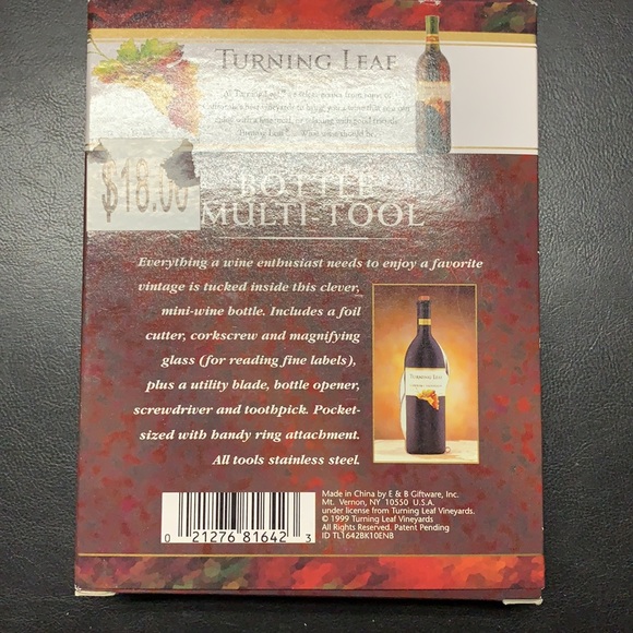 Turning Leaf California Wine Bottle Multi-Tool - Picture 3 of 3